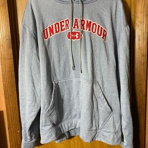 Under Armour Men's Gray and Red Sweater